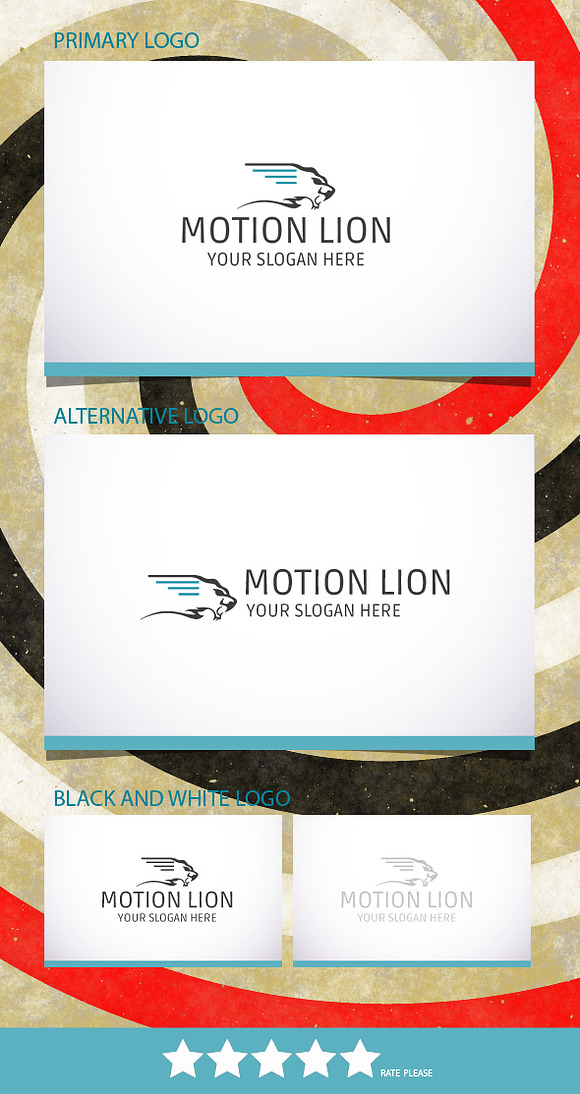 Motion Lion Logo in Logo Templates - product preview 2