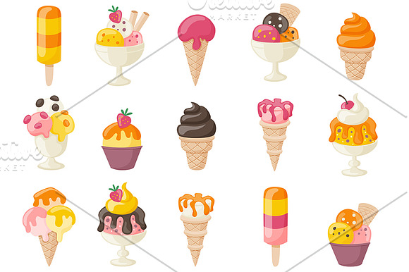 45 Ice Cream Icon Set in Cartoon Icons - product preview 1