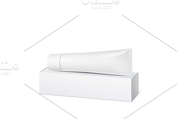 Cool Realistic white tube in Product Mockups - product preview 1