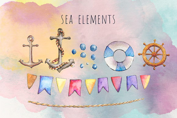 under the sea watercolor in Illustrations - product preview 3