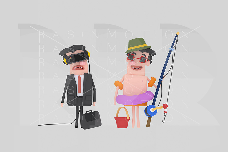 Vr Set vs fishing set in Illustrations - product preview 8