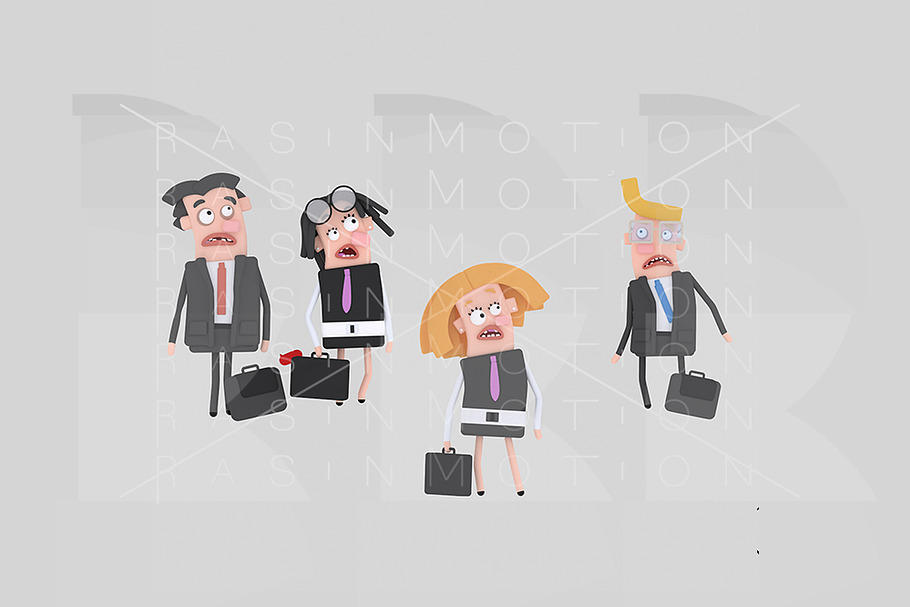 Scared business people in Illustrations - product preview 8