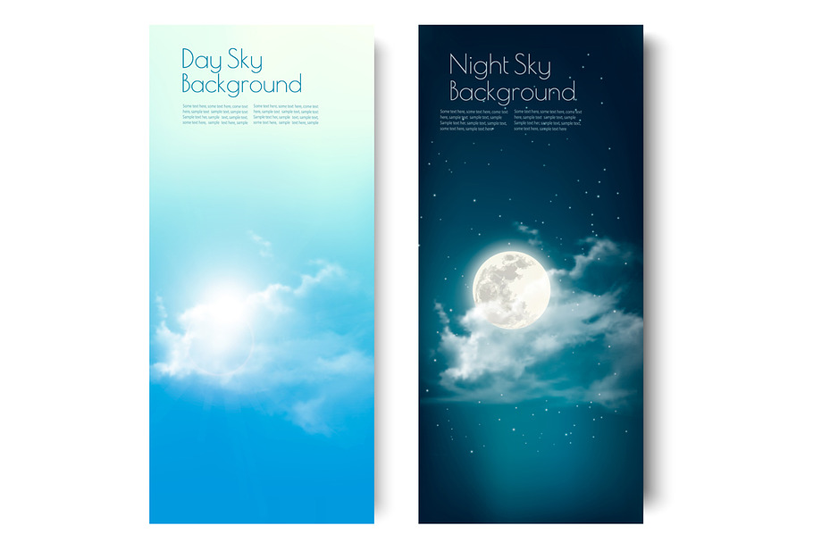 Day and Night. Vector. in Illustrations - product preview 8