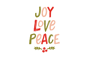 Sketch Joy Love Peace Lettering