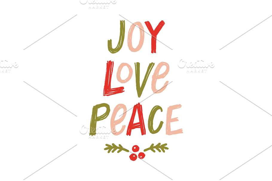 Sketch Joy Love Peace Lettering in Illustrations - product preview 8