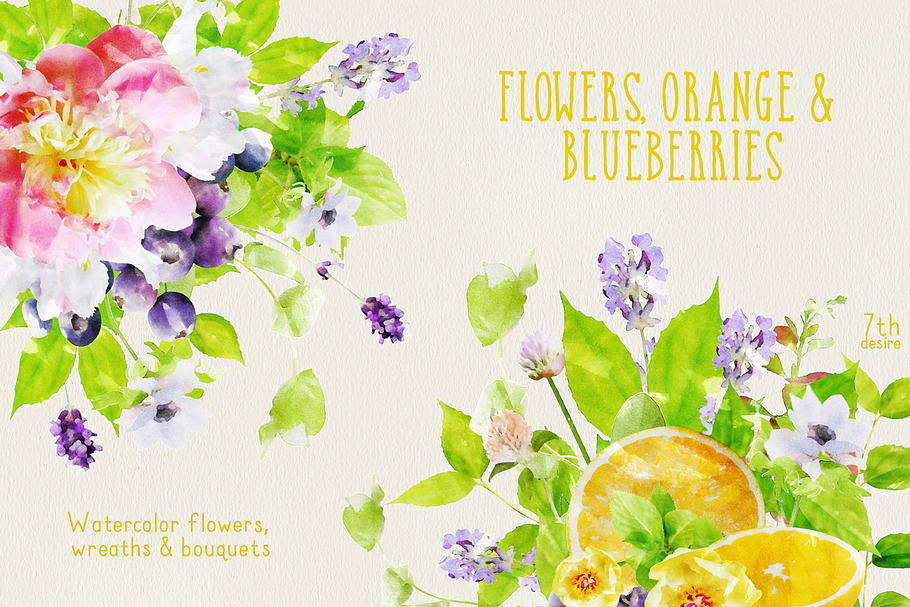 Watercolor Flowers in Illustrations - product preview 8