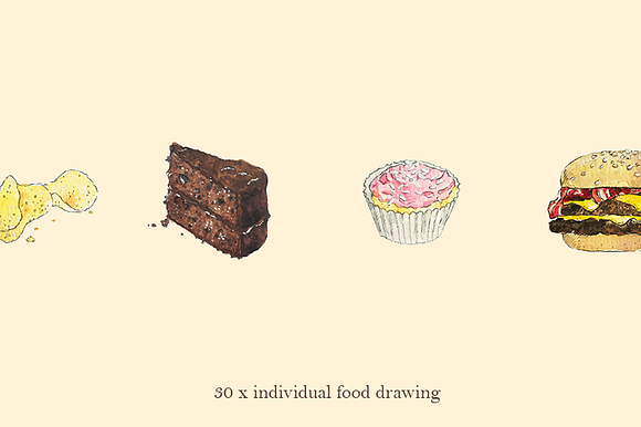Comfort Food Set in Illustrations - product preview 2
