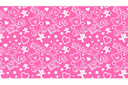 love, pink seamless pattern 