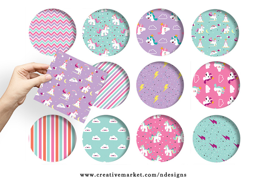 Unicorn Seamless Pattern  in Patterns - product preview 8