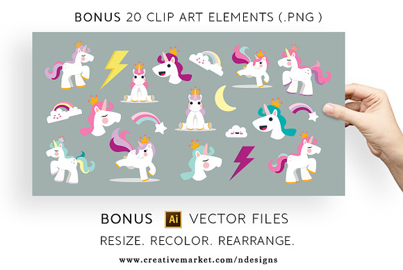 Unicorn Seamless Pattern  in Patterns - product preview 1