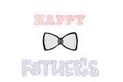 Happy Father's Day, text and bow