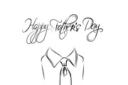 Happy Father's Day, text and tie