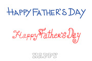 Happy Father's Day, text, vector