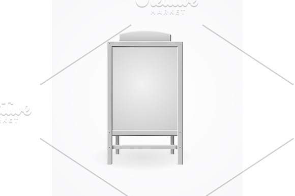 Blank White Menu Board Set.  in Objects - product preview 1