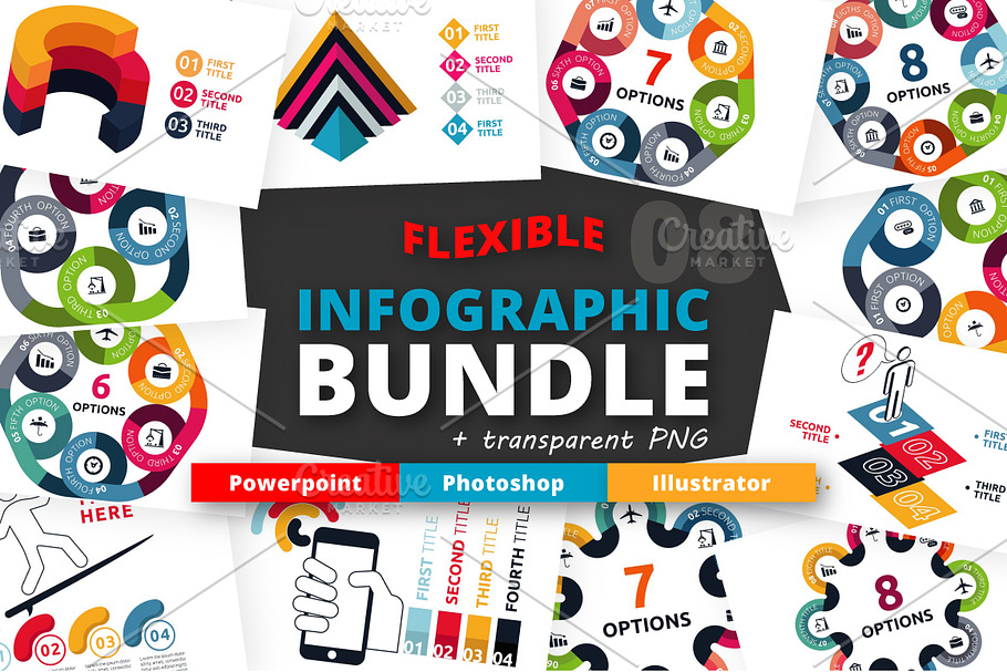 Flexible Infographic Bundle (vol.8) in PowerPoint Templates - product preview 8