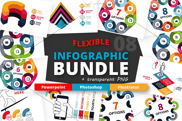 Flexible Infographic Bundle (vol.8) in PowerPoint Templates - product preview 6