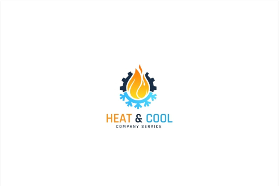 Heating And Cooling Logo in Logo Templates - product preview 8