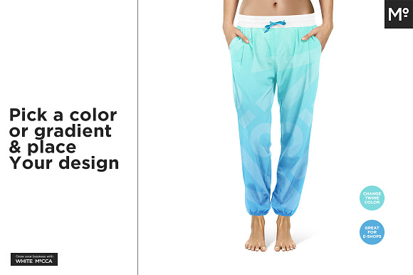 Harem Pants Mock-up in Product Mockups - product preview 3