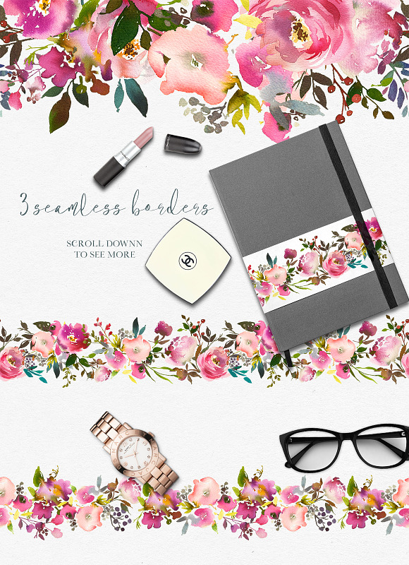 Fresh Scent Pretty Floral Clipart in Illustrations - product preview 3
