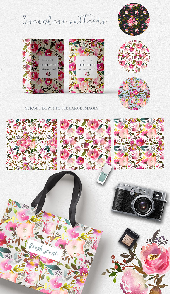 Fresh Scent Pretty Floral Clipart in Illustrations - product preview 5