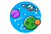 Planet space Icon