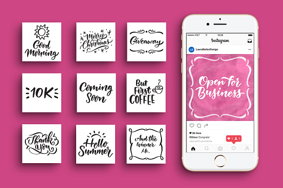 Lettering Overlays for Businesses in Instagram Templates - product preview 4