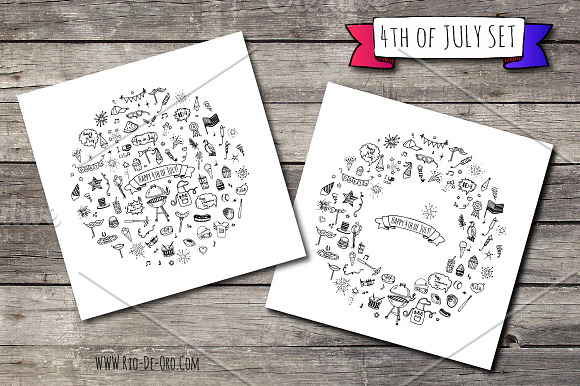 4th of July hand drawn 95 icons! in Football Icons - product preview 1