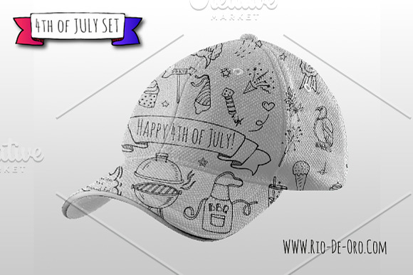 4th of July hand drawn 95 icons! in Football Icons - product preview 4