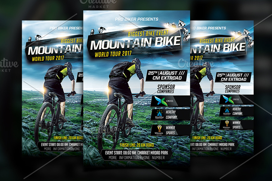 Mountain Bike Flyer Template in Flyer Templates - product preview 8