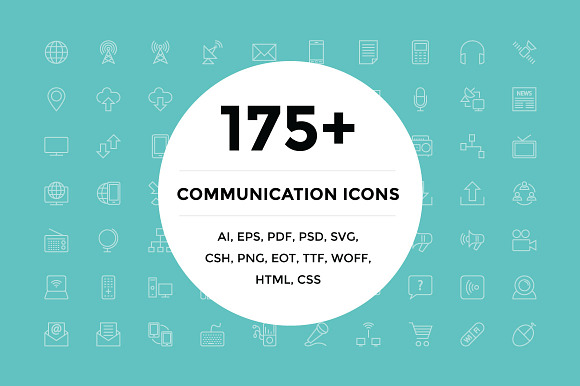 175+ Communication Icons in Communication Icons - product preview 2