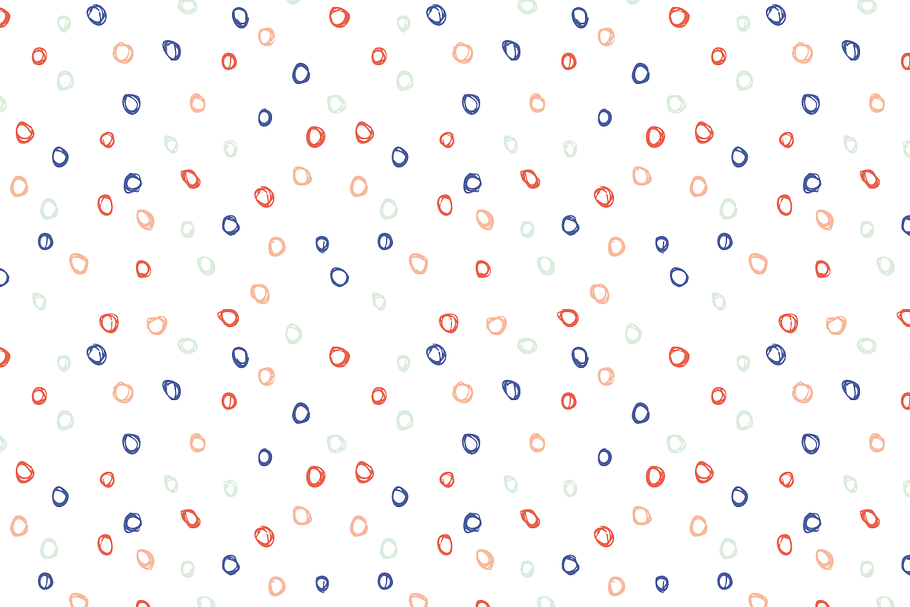 Scribble Circles Seamless Pattern in Patterns - product preview 8
