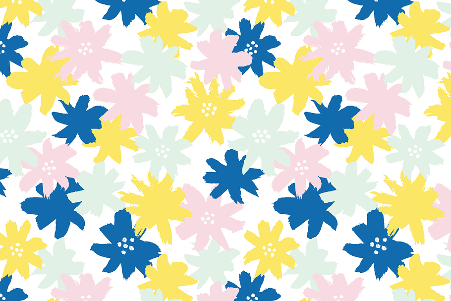 Brush Floral Seamless Pattern in Patterns - product preview 8