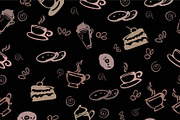 Set of Coffee seamless pattern