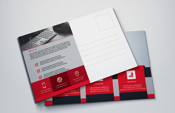 Corporate Post Card in Postcard Templates - product preview 1