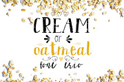 Cream of oatmeal font trio