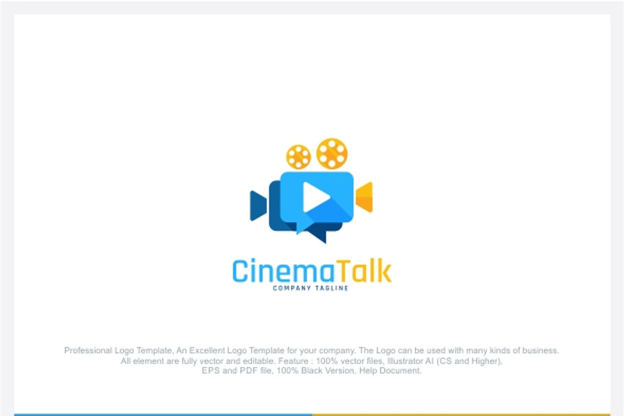 Movie Talk Logo in Logo Templates - product preview 8