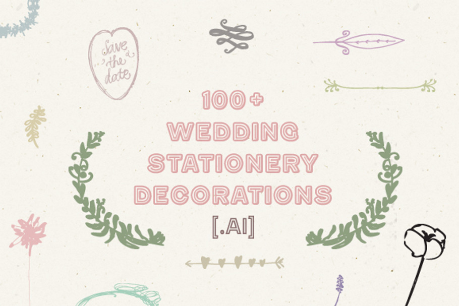 100+ Wedding Stationery Decorations in Illustrations - product preview 8