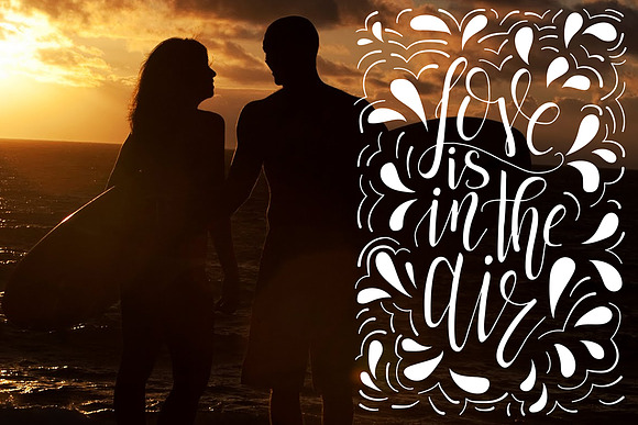 9 hand lettering Quotes about love in Illustrations - product preview 6
