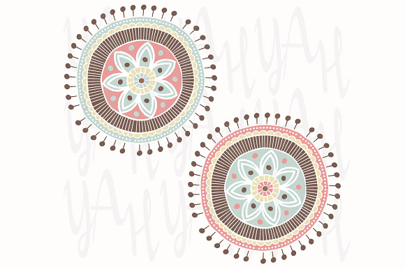 Tribal Feathers Mandala Elements in Illustrations - product preview 2