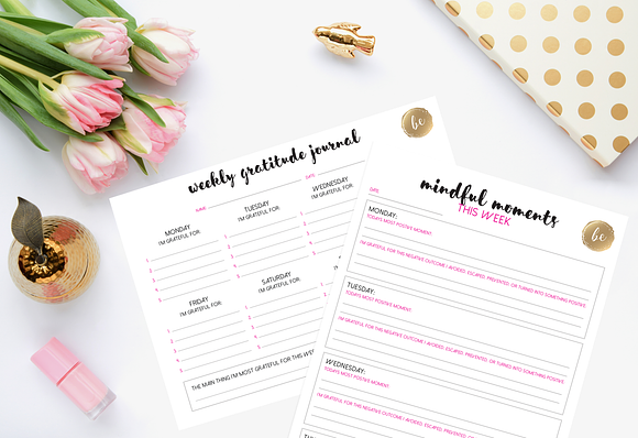 Gratitude - Printable Planner  in Stationery Templates - product preview 6