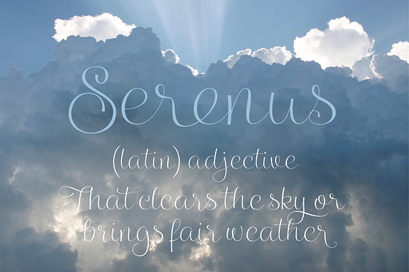 Serenus Regular in Script Fonts - product preview 2