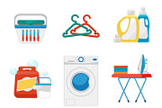 Laundry flat icons