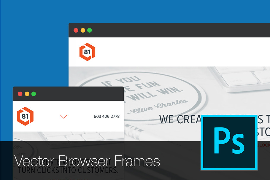 B81 Vector Browser Frames [PSD]