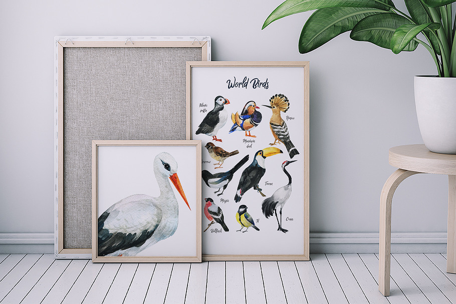Beautifull Fly-bird set in Illustrations - product preview 8