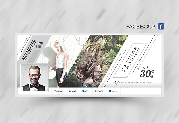 Fasion Social Media Cover kit in Facebook Templates - product preview 1