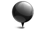 Shiny gloss black Map pointer icon
