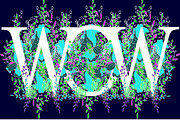 Floral Wildflower Monogram Alphabet