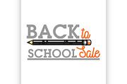  back to school sale emblem