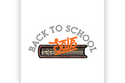 back to school sale emblem