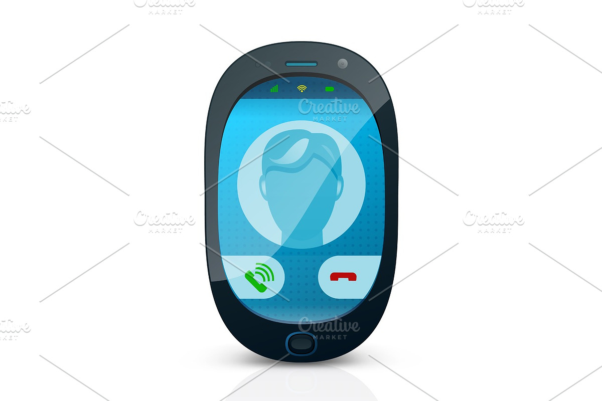 Realistic phone vector in Illustrations - product preview 8